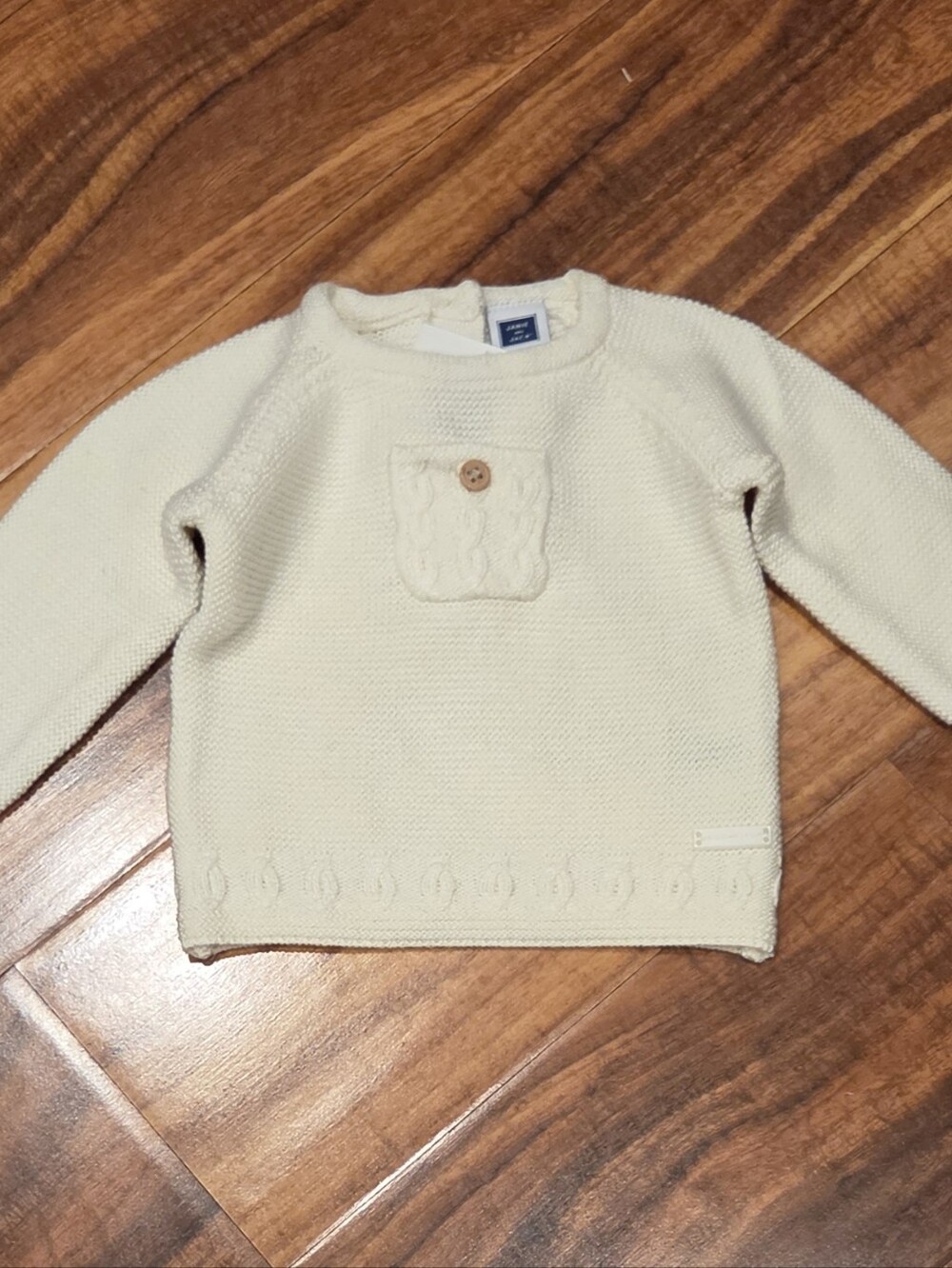 Janie and Jack NWT Newborn Cableknit Sweater and Pants Set and Forest Bodysuit - Picture 2 of 11